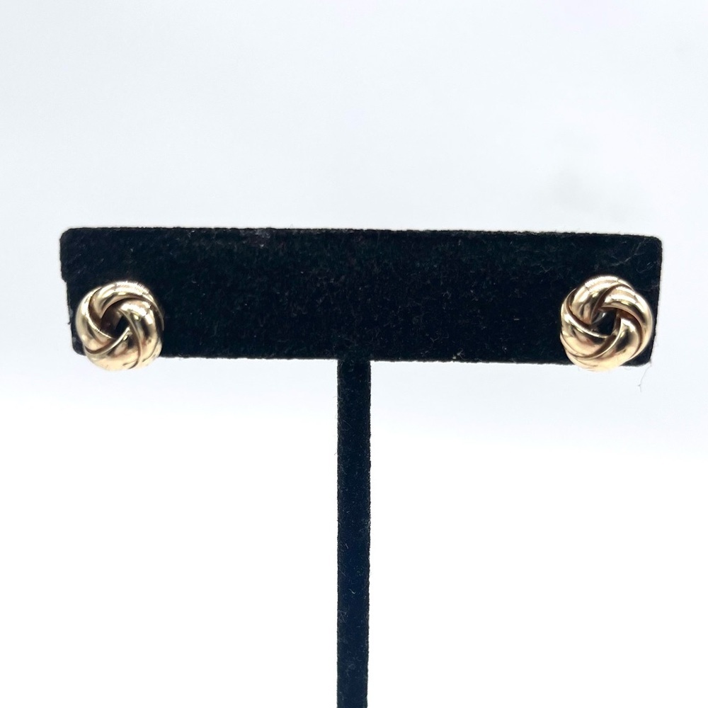 Gold Knot Stud Earrings